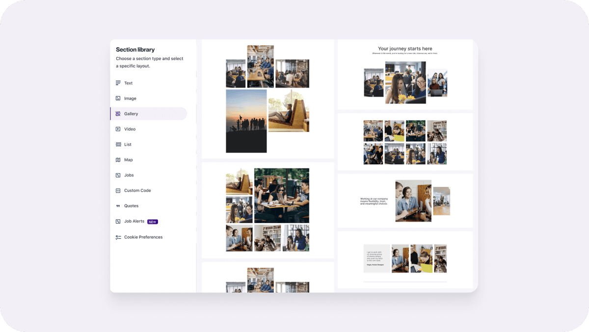Carrer site builder