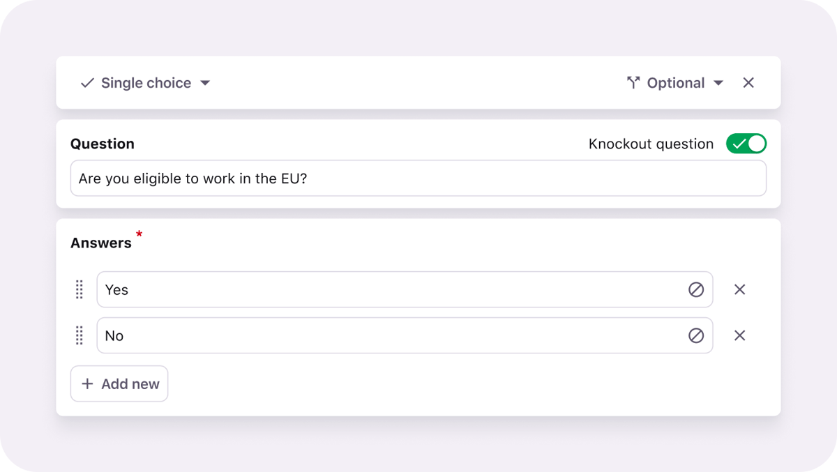 Screening templates