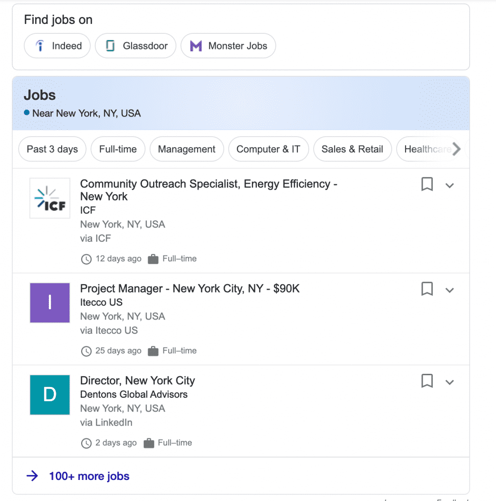 Google for jobs